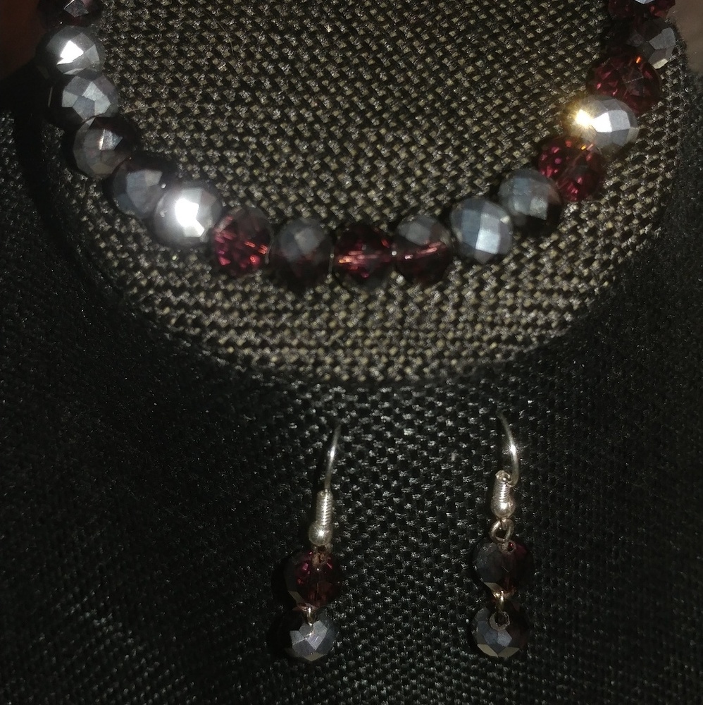 Handmade 2 piece bracelet/earrings set